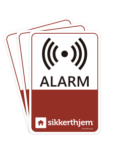 3 x Præventive Alarmmærkater | Alarmsystem og SmartHome | SikkertHjem™ Scandinavia